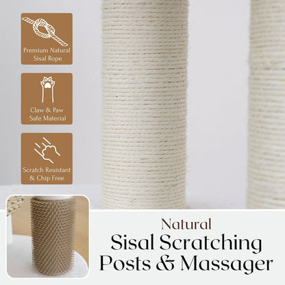 Boho Chic Style Handwoven 5-Level Cat Tree
