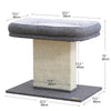 Mellow 2-Level 19" Cat Perch with Replaceable Parts, Washable Bed
