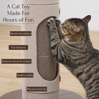 Eco-Scratcher Cat Scratching Board with Replaceable Recycled Insert