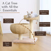 23-in Paper Rope Hand Woven Condo & Perch Cat Tree, Natural