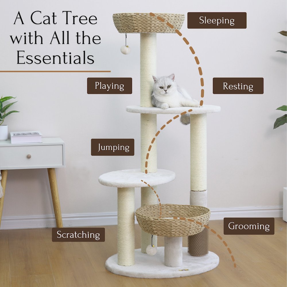 Boho Chic Style Handwoven 5-Level Cat Tree