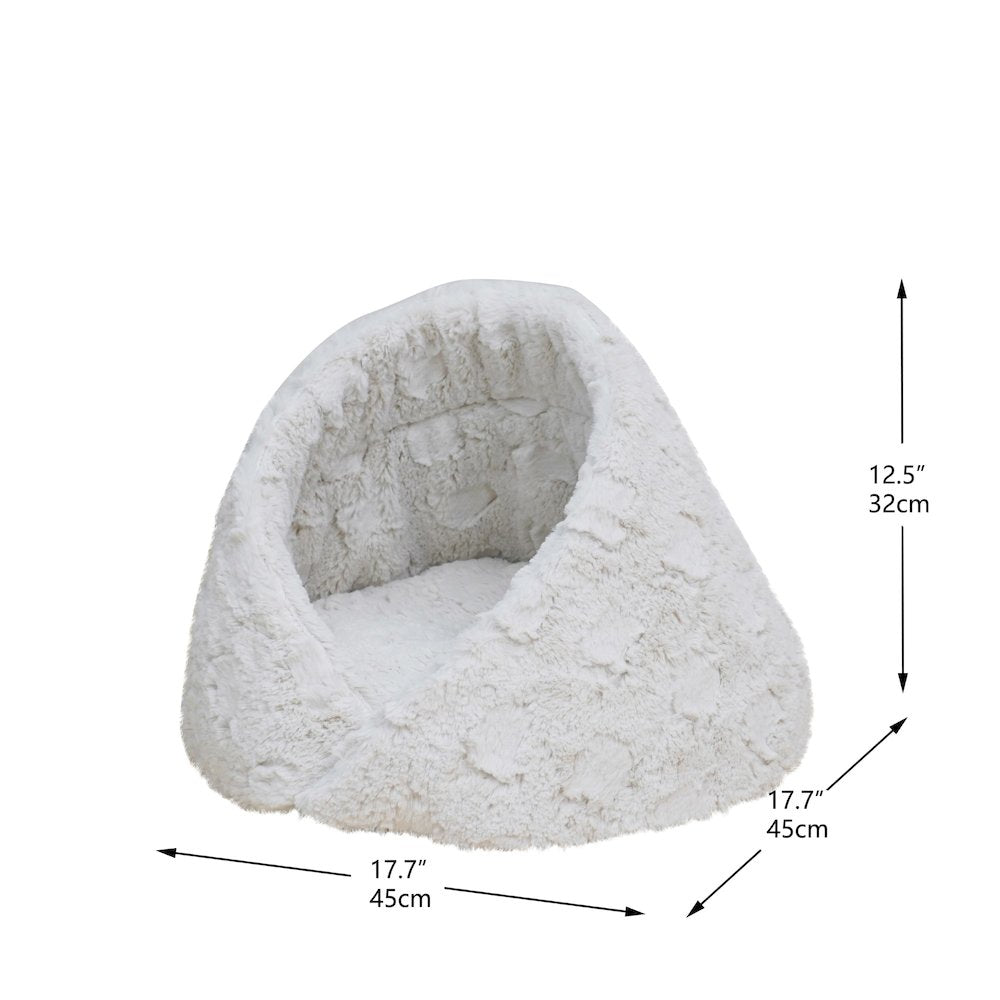 Rose Cradle Cat Bed, White