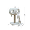 Minimalistic Fished Shaped Cat Perch - 28"H, 2 Level, Medium, Space Needle
