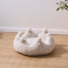White Crown Cat Bed with Removable, Washable Bed