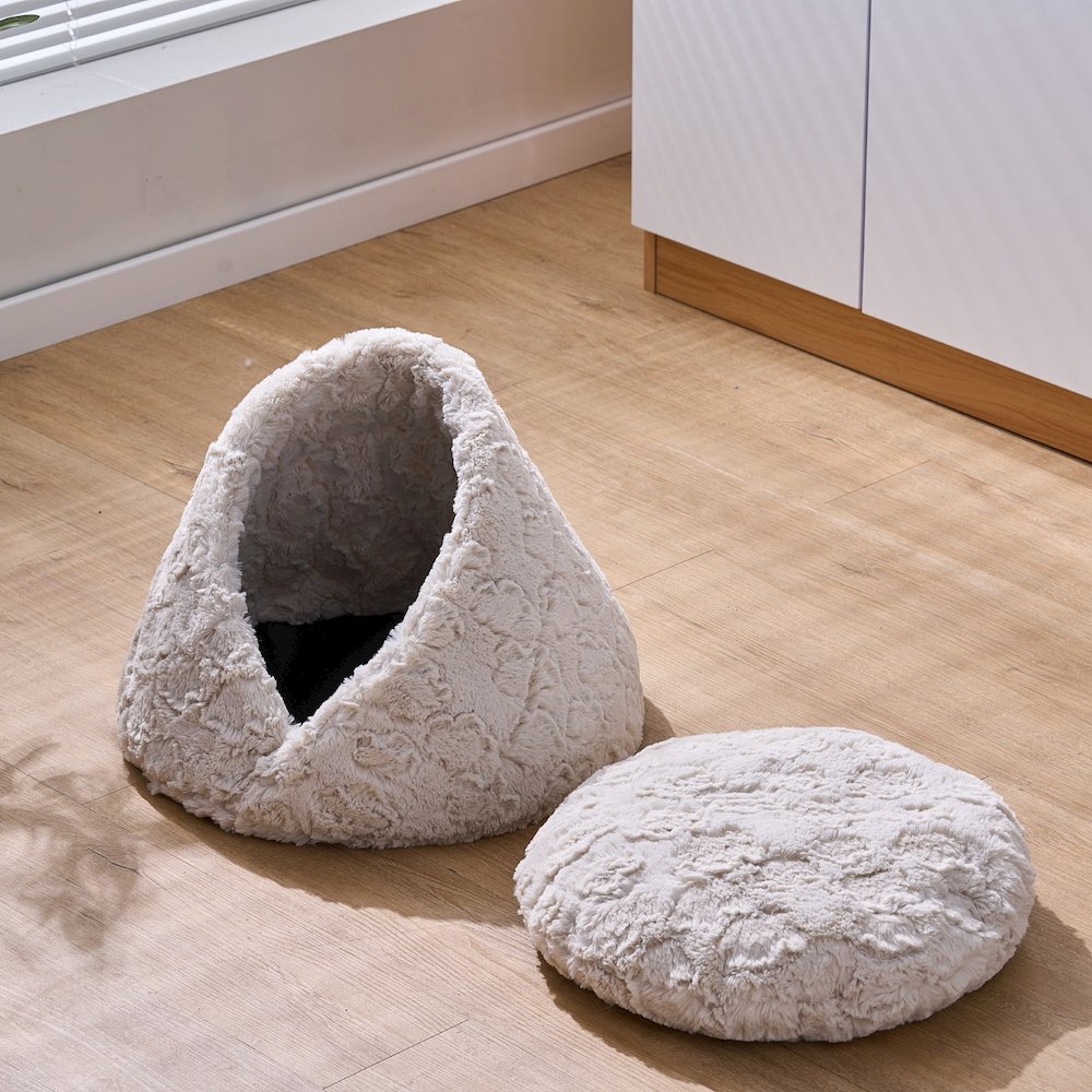 Rose Cradle Cat Bed, White