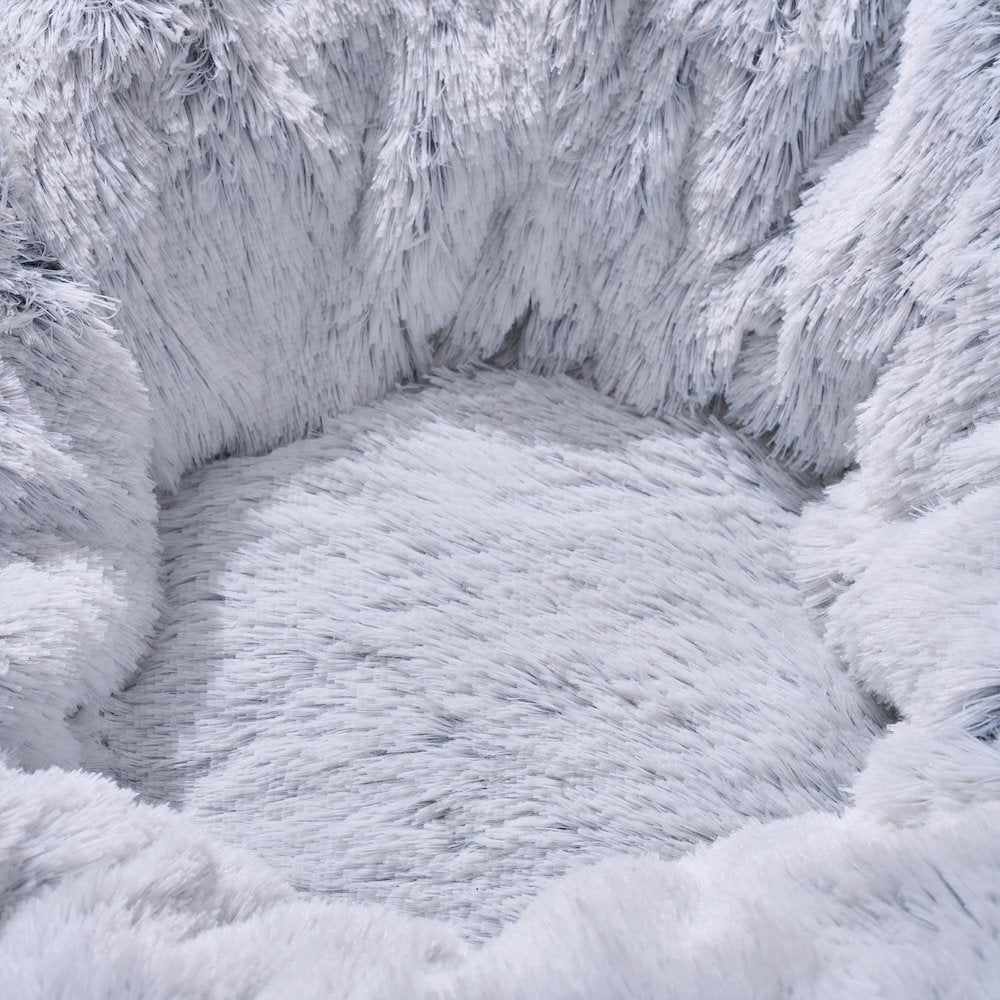 Grey Cat Tunnel with Faux Fur