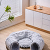 Grey Cat Tunnel with Faux Fur