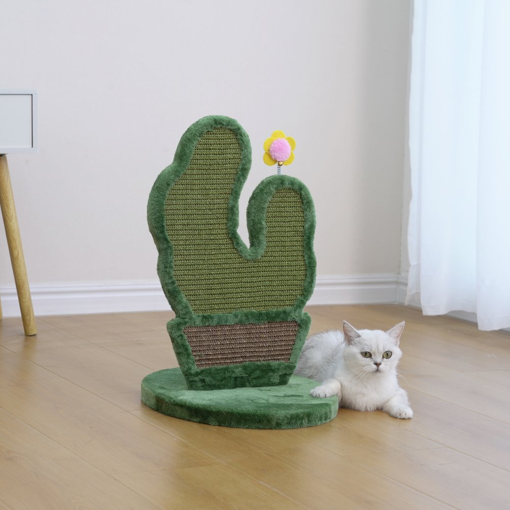 Natural Sisal Cactus-Shaped Cat Scratcher - 18"H, Natural Sisal, Small,