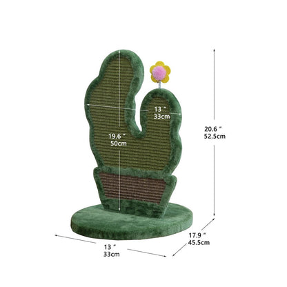 Natural Sisal Cactus-Shaped Cat Scratcher - 18"H, Natural Sisal, Small,