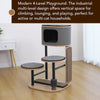 37-in Starbz Industrial 4-Level Cat Tree with Condo, Grey