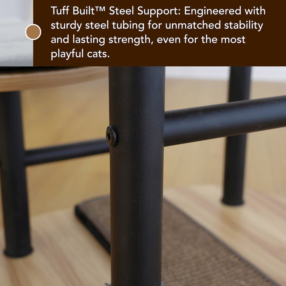 37-in Starbz Industrial 4-Level Cat Tree with Condo, Grey