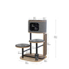 37-in Starbz Industrial 4-Level Cat Tree with Condo, Grey
