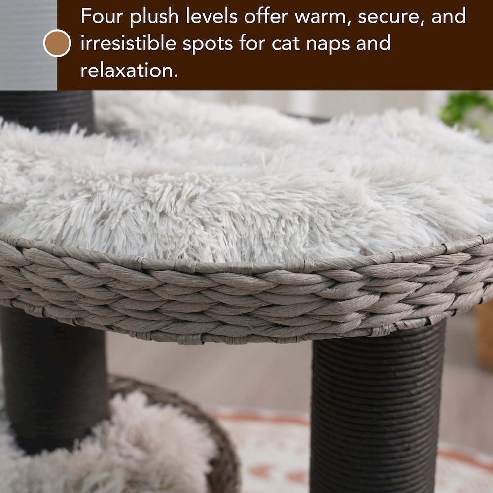 50-in Tundra Cat Tree, Grey