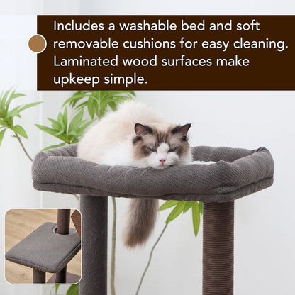 Wagon 2.0 5-level cat tower, Brown