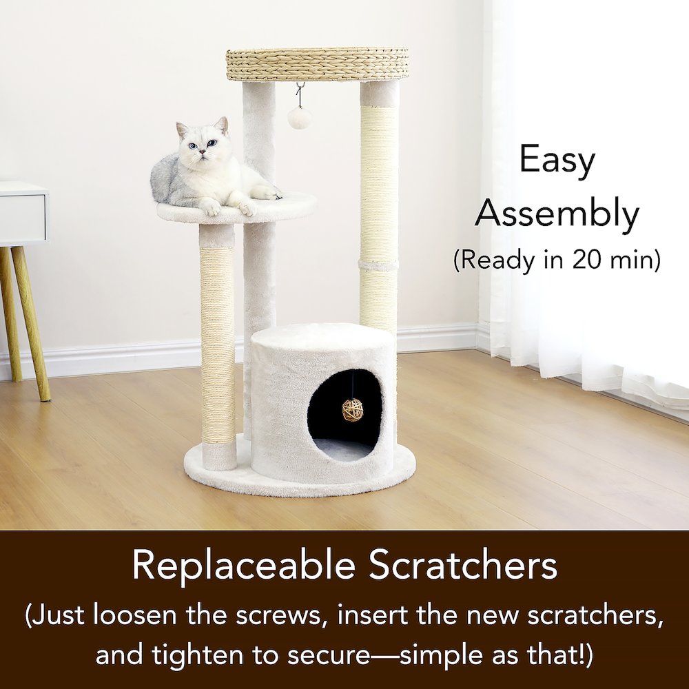 4-Level Cat Tower Winnipeg Medium Sustainable Cat Tree, 36"H