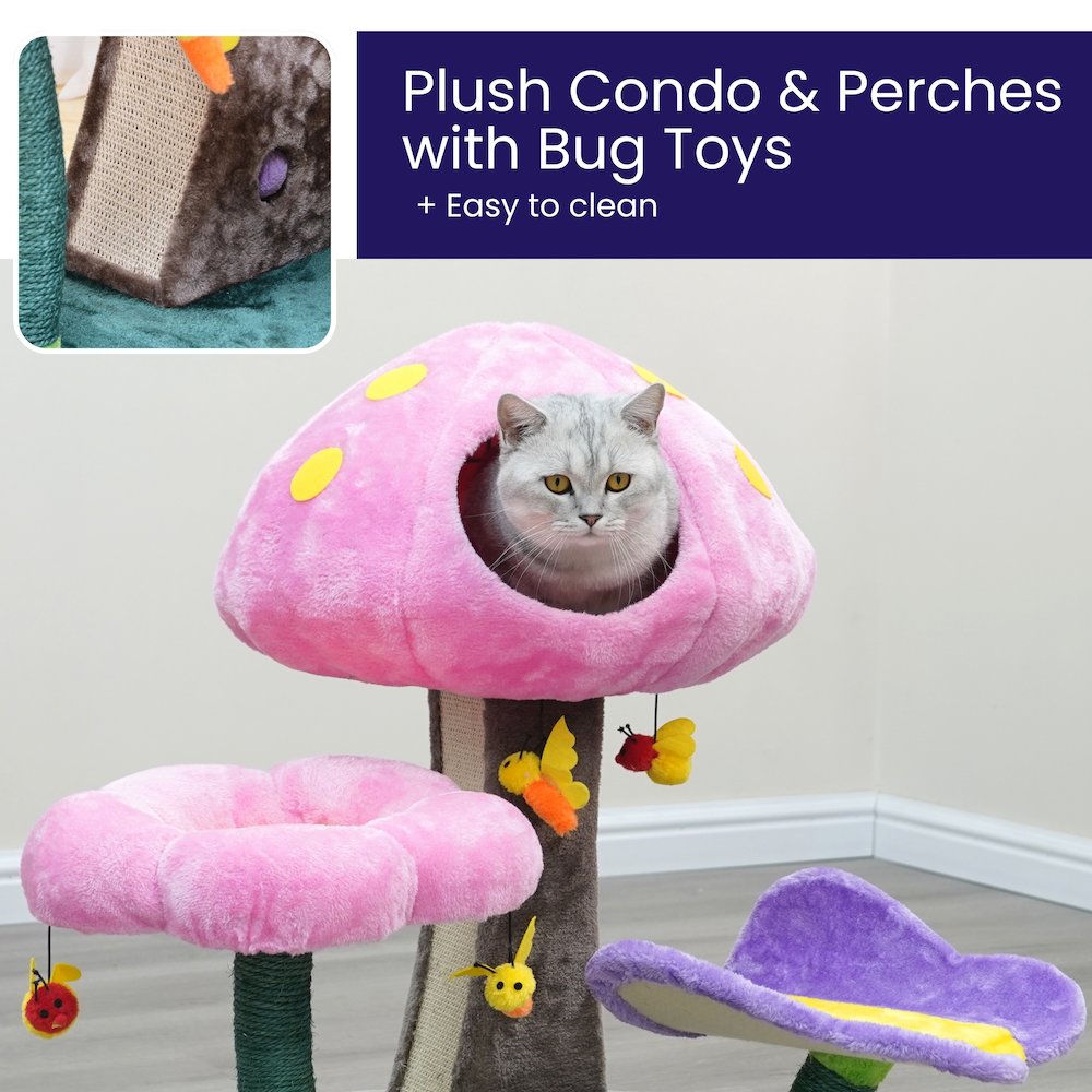 Wonderland 3-Level 31" Cat Tree for Cats & Kittens with Replaceable Parts