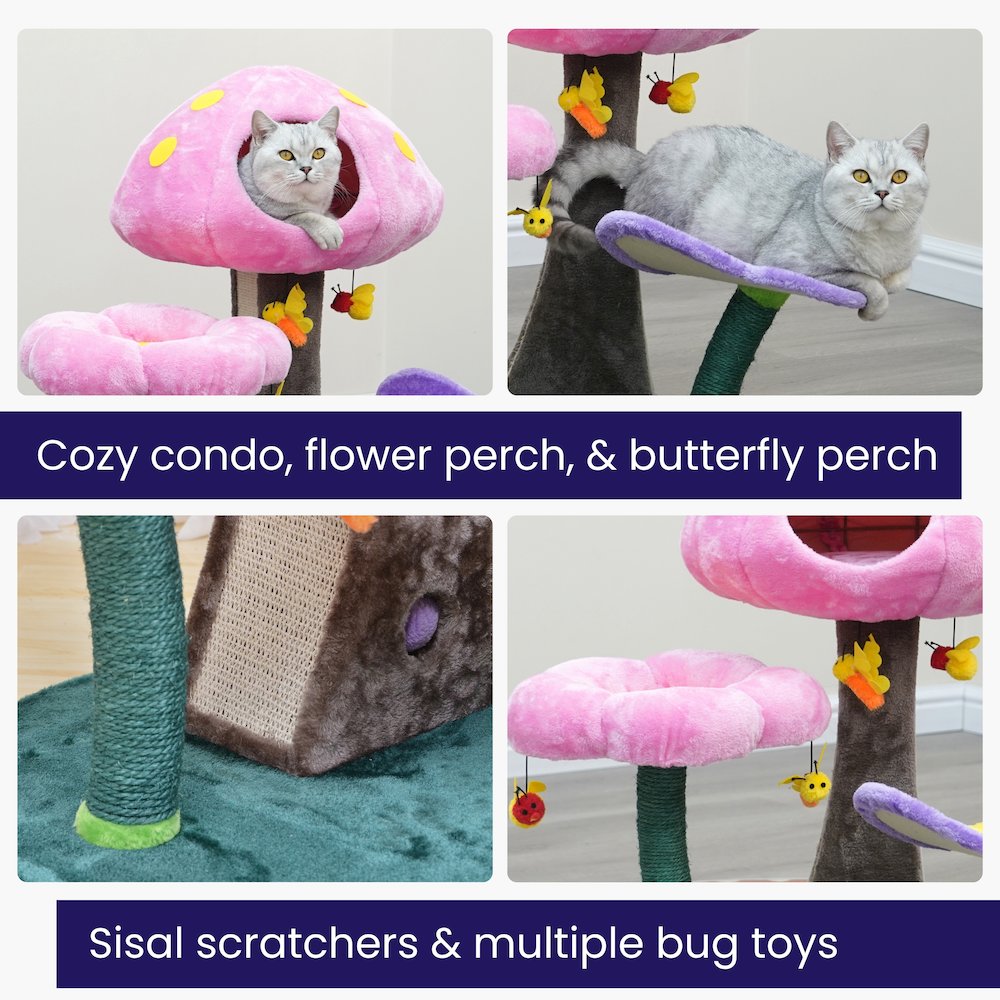 Wonderland 3-Level 31" Cat Tree for Cats & Kittens with Replaceable Parts