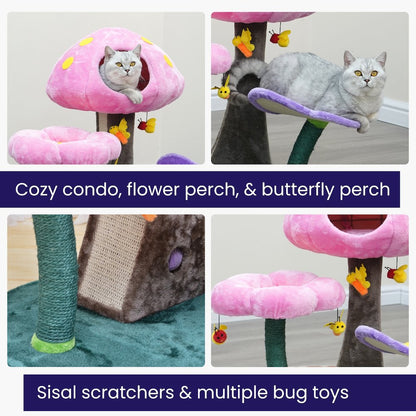 Wonderland 3-Level 31" Cat Tree for Cats & Kittens with Replaceable Parts