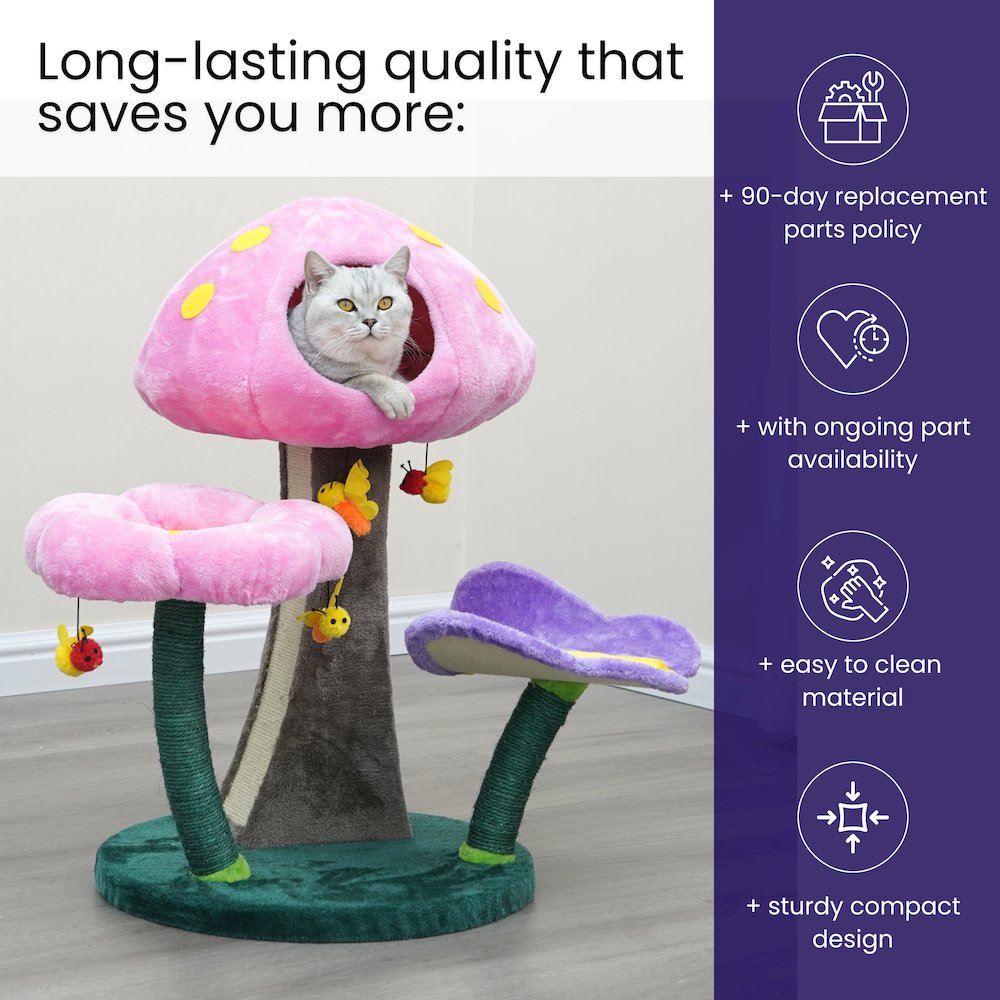 Wonderland 3-Level 31" Cat Tree for Cats & Kittens with Replaceable Parts