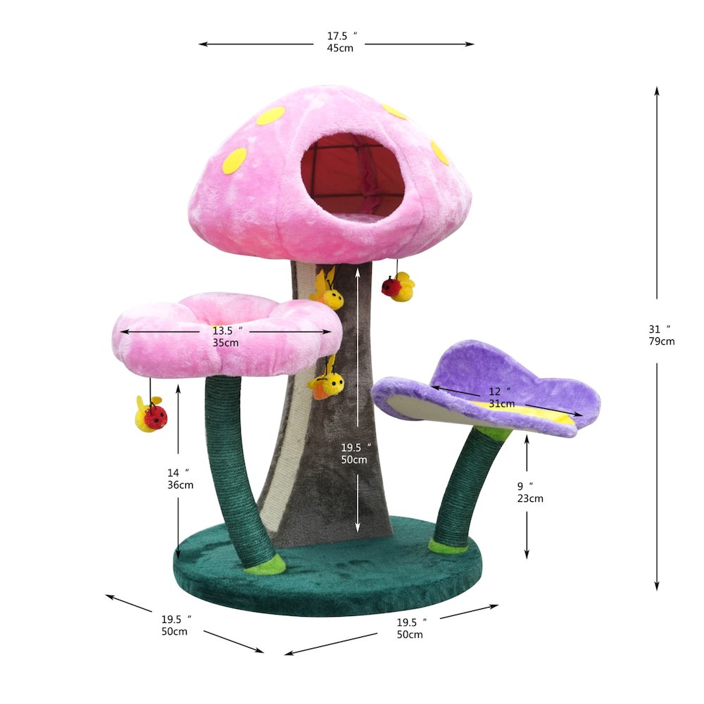 Wonderland 3-Level 31" Cat Tree for Cats & Kittens with Replaceable Parts