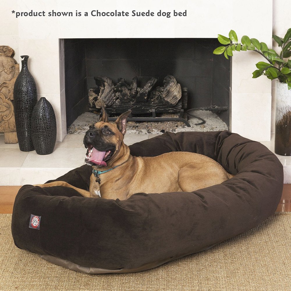 Majestic Pet 40 Inch Suede Calming Dog Bed Washable 40x29x9 (Inch) Sage