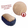 Majestic Pet 40 Inch Poly-Cotton Sherpa Calming Dog Bed Washable 40x29x9 Navy