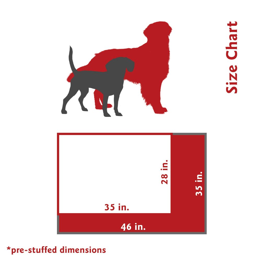 Majestic Pet Rectangle Large Dog Bed Washable 46 x 35 Solid Blue
