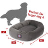 Majestic Pet 40 Inch Suede Calming Dog Bed Washable 40x29x9 (Inch) Gray