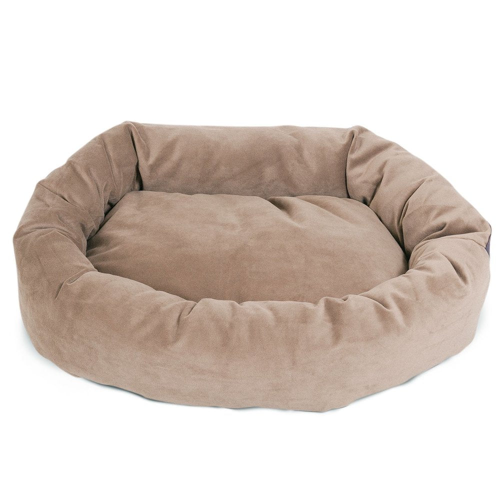 Majestic Pet 40 Inch Suede Calming Dog Bed Washable 40x29x9 (Inch) Stone