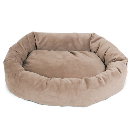 Majestic Pet 40 Inch Suede Calming Dog Bed Washable 40x29x9 (Inch) Stone