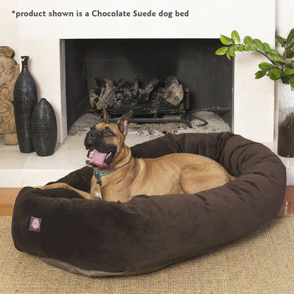 Majestic Pet 40 Inch Suede Calming Dog Bed Washable 40x29x9 (Inch) Gray