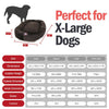 Majestic Pet 52 Inch Micro Velvet Calming Dog Bed Washable  52x35x11 Storm
