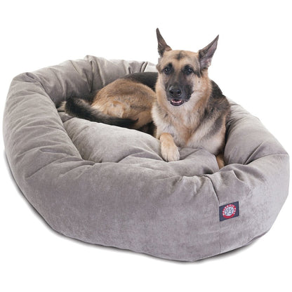 Majestic Pet 52 Inch Micro Velvet Calming Pet Bed Washable 52x35x11 Vintage