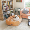 Majestic Pet 52 Inch Micro Velvet Calming Dog Bed Washable  52x35x11 Storm