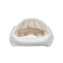 Canopy Bed For Dogs in Winter White Fabric Finish Size - SML