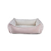 Oslo Ortho Bed For Dogs in Blush Fabric Finish Size - LRG