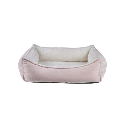 Oslo Ortho Bed For Dogs in Blush Fabric Finish Size - LRG