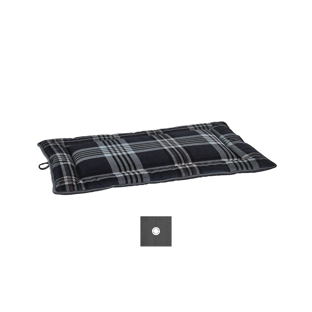 Cosmopolitan Mat For Dogs in Greystone Tartan Fabric Finish Size - XXL