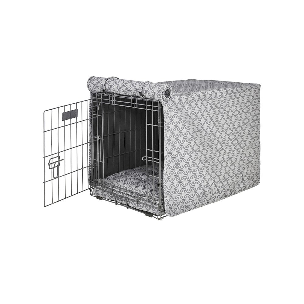 Crate Cover Bed For Dogs in Mercury Fabric Finish Size - MED