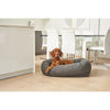 Donut Bed For Dogs in Powder Blue Fabric Finish Size - XXL