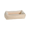 Urban Lounger Bed For Dogs in Ivory Sheepskin Fabric Finish Size - SML