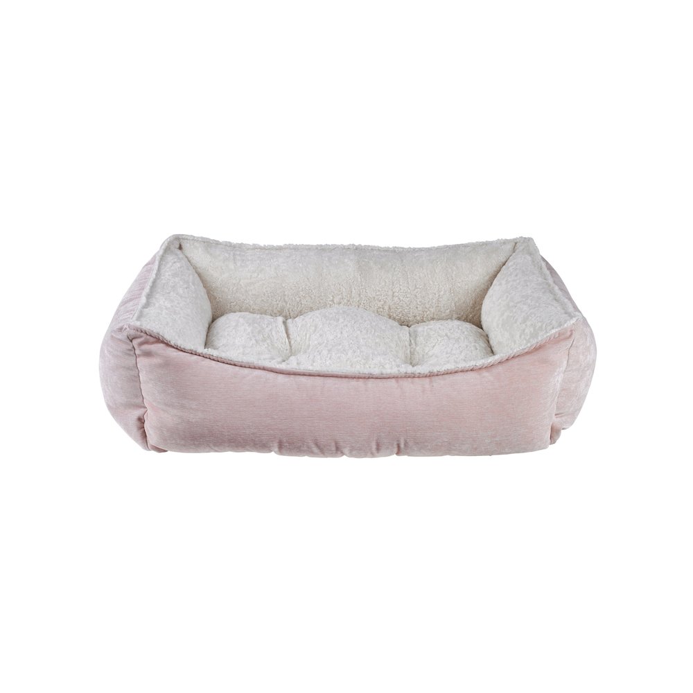 Scoop Bed For Dogs in Blush Fabric Finish Size - MED