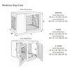 Moderno Crate Bed For Dogs in Grey Fabric Finish Size - XL