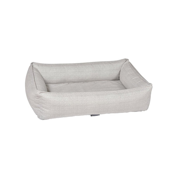Urban Lounger Bed For Dogs in Taupe Herringbone Fabric Finish Size - LRG