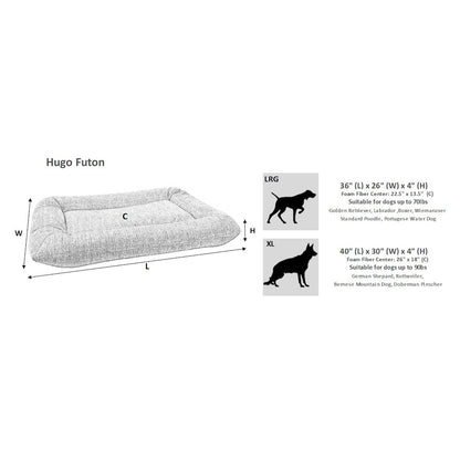 Hugo FutonBed For Dogs in Himilayan Fabric Finish Size - MED