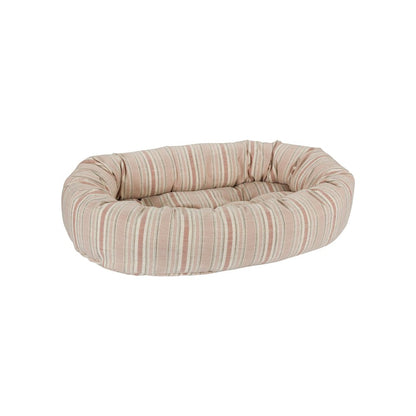 Donut Bed For Dogs in Sanibel Stripe Fabric Finish Size - MED