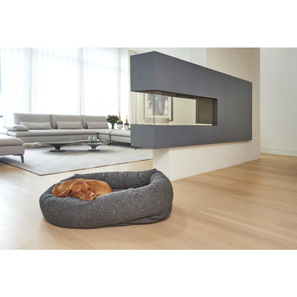 Donut Bed For Dogs in Pink Champagne Fabric Finish Size - LRG