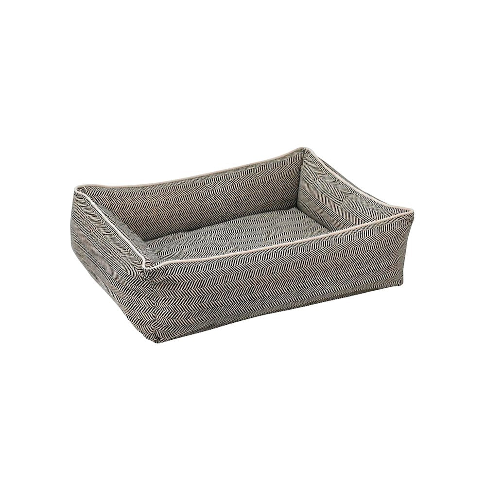 Urban Lounger Bed For Dogs in Herringbone Fabric Finish Size - SML