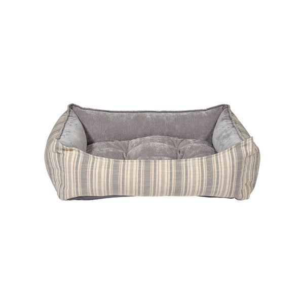 Scoop Bed For Dogs in Harper Stripe Fabric Finish Size - MED
