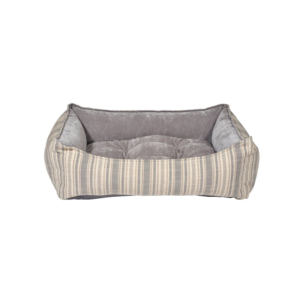 Scoop Bed For Dogs in Harper Stripe Fabric Finish Size - MED
